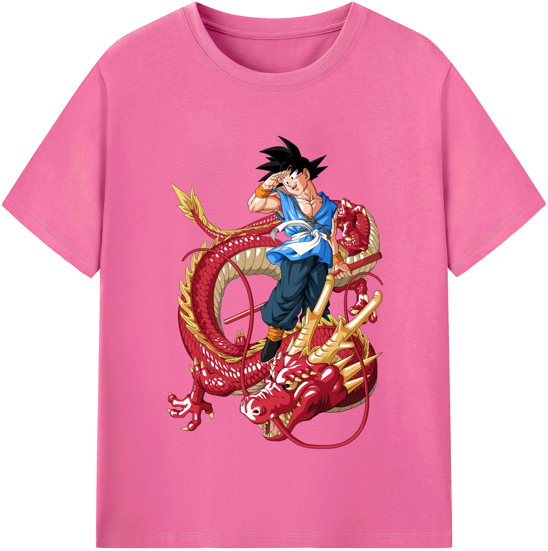（画像用） ドラゴンボール 孫悟空（そん ごくう）Son Goku カカロット DRAGON BALL Kakarotto レディースカジュアルプリントTシャツ（綿100％）